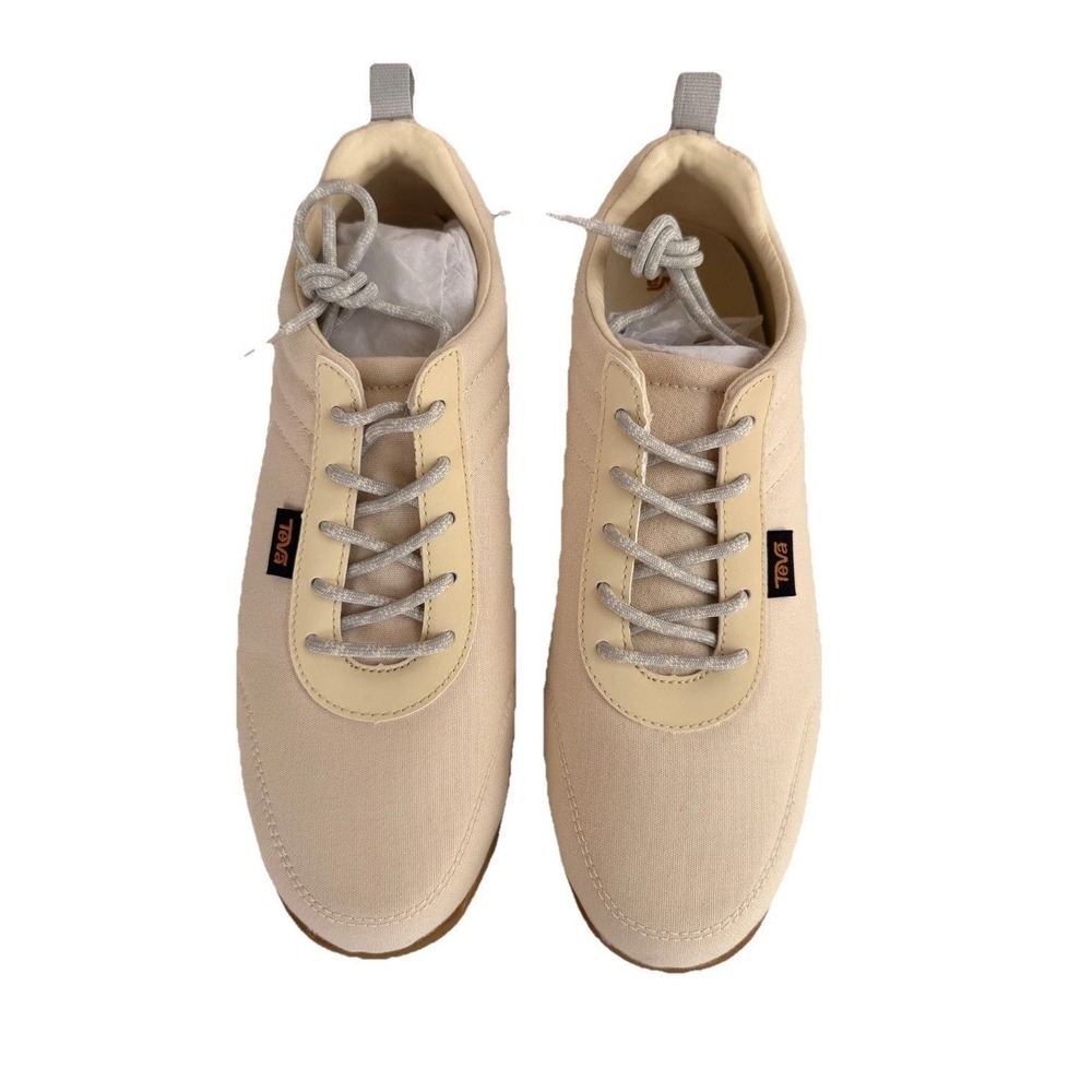 Teva Women's Size 9 Wyldland Birch Canvas Low Top Sneaker Walking Shoes White - Picture 6 of 10